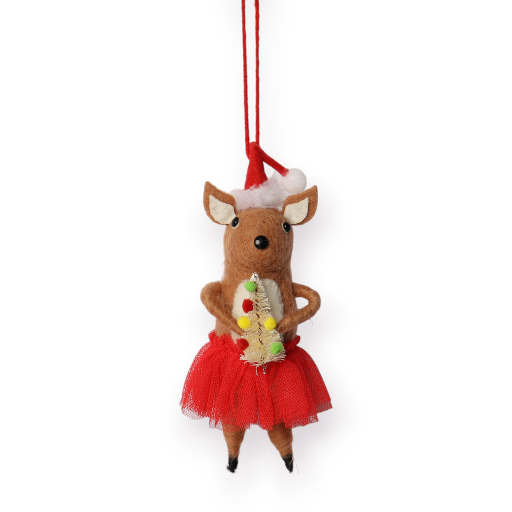 3D Bauble Felt Kangaroo Ballerina