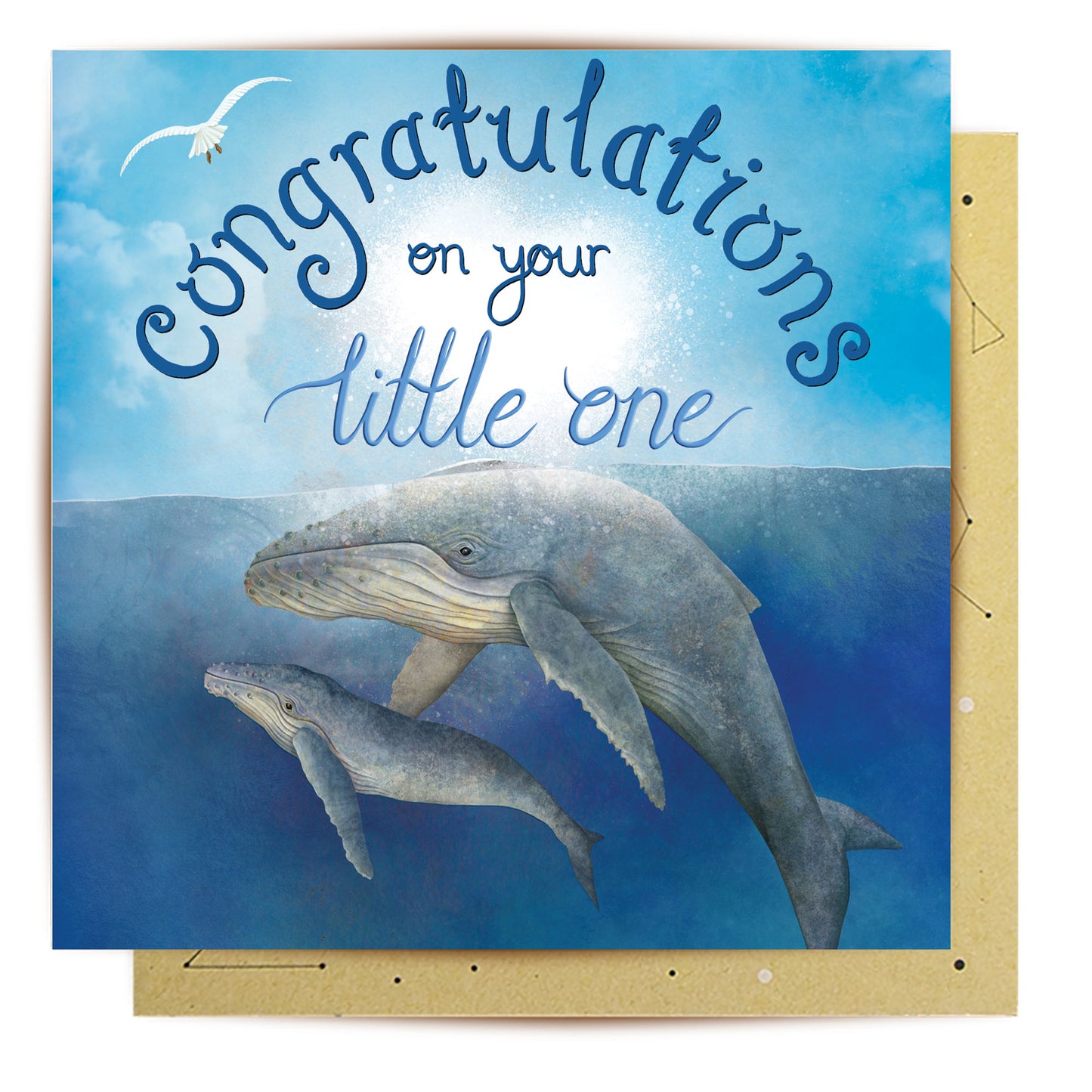 Greeting Card Congratulations Whales