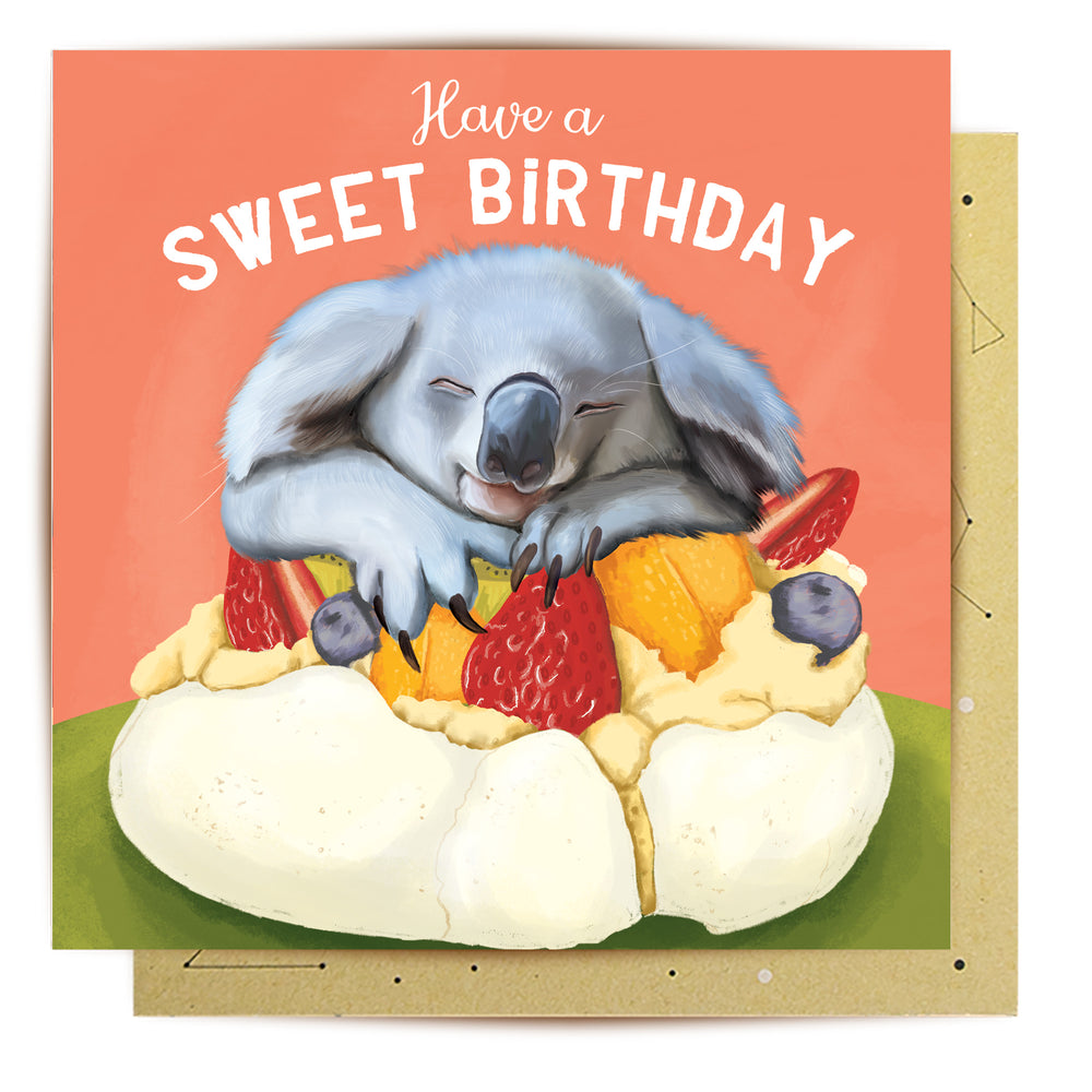 Greeting Card Have A Sweet Birthday Koala