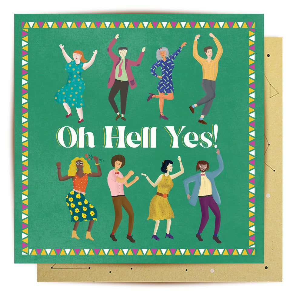 
                      
                        Greeting Card Dancing Hell Yes
                      
                    