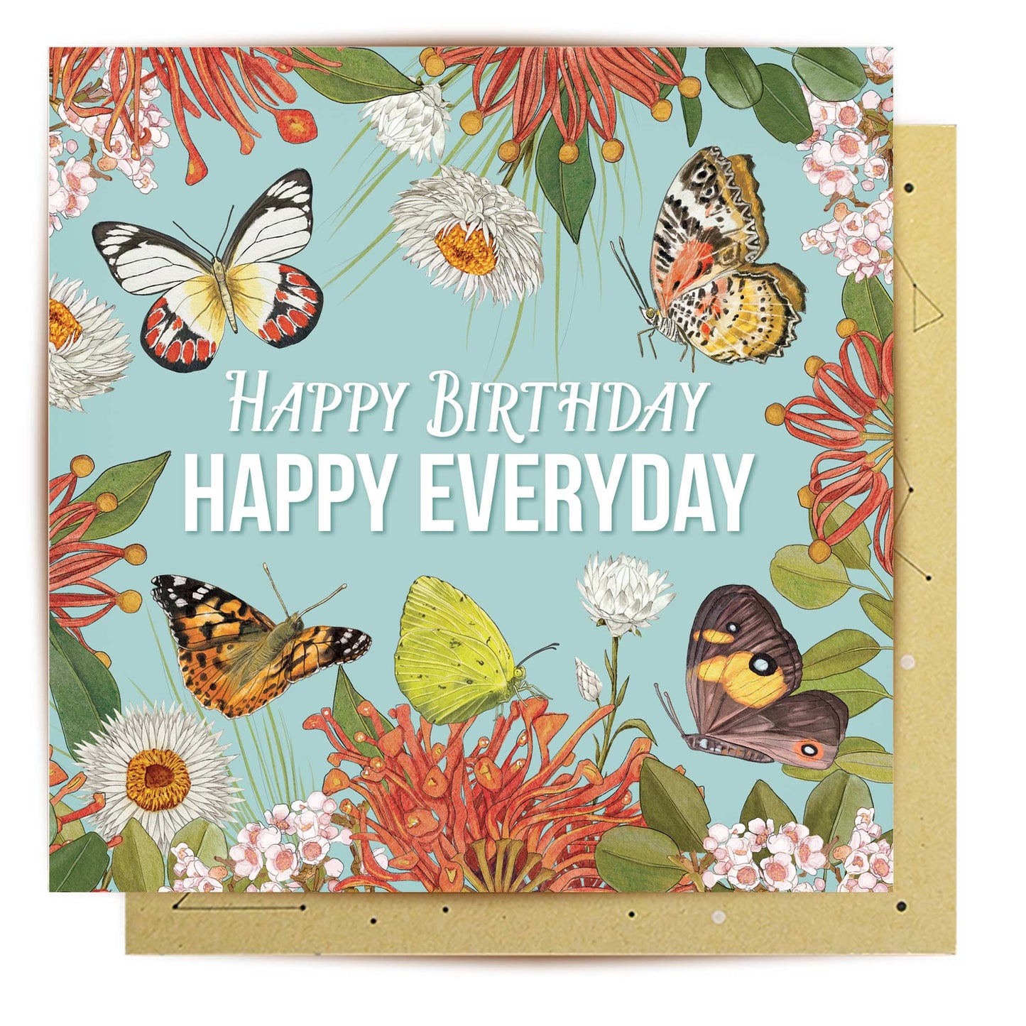 Greeting Card Botanical Blooms Birthday