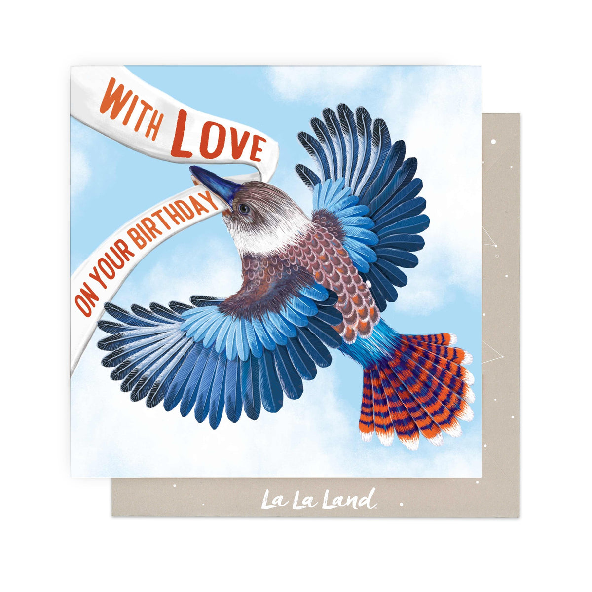 Greeting Card With Love Kookaburra