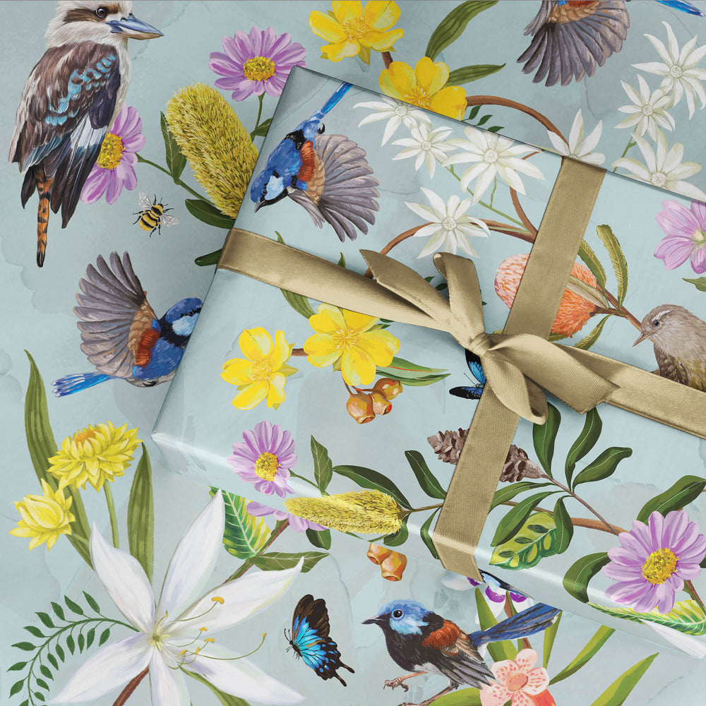 Flat Wrapping Paper Backcountry Birds