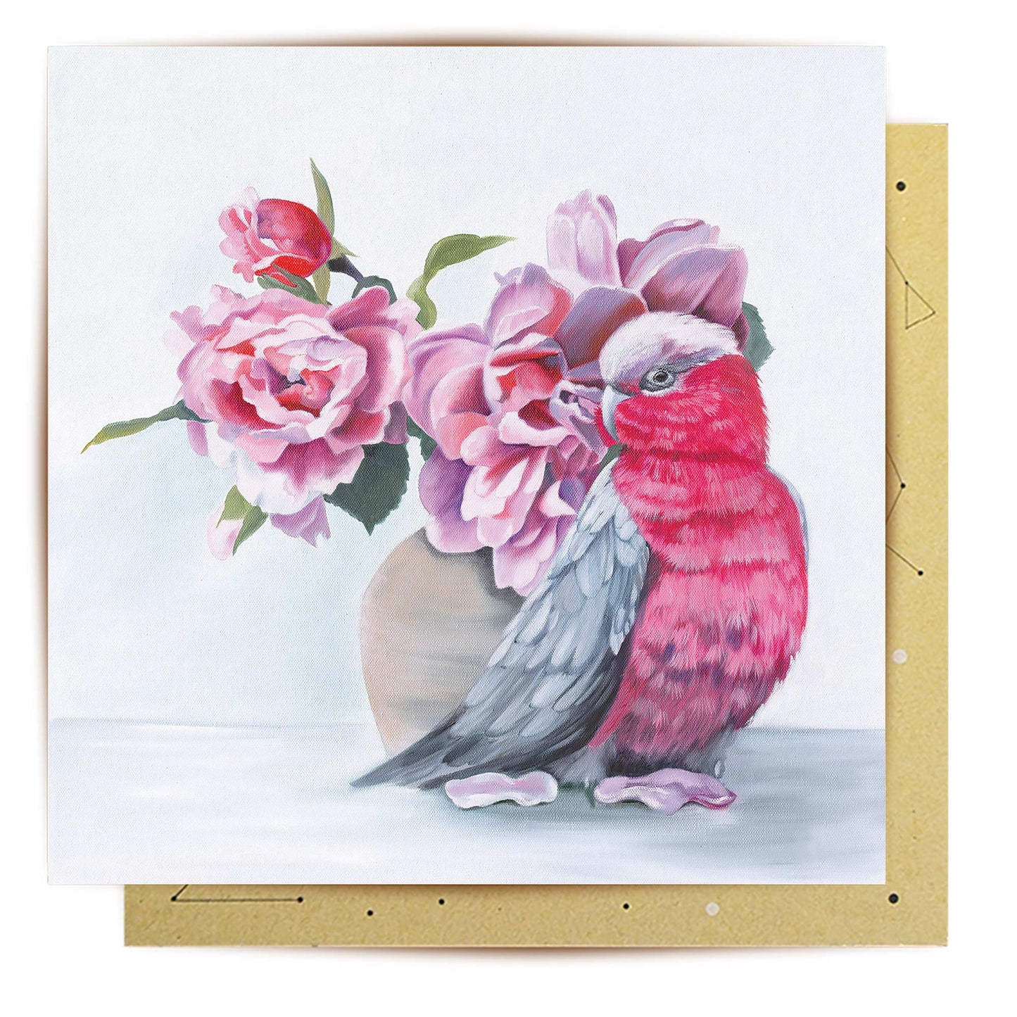 Greeting Card Pink And Grey