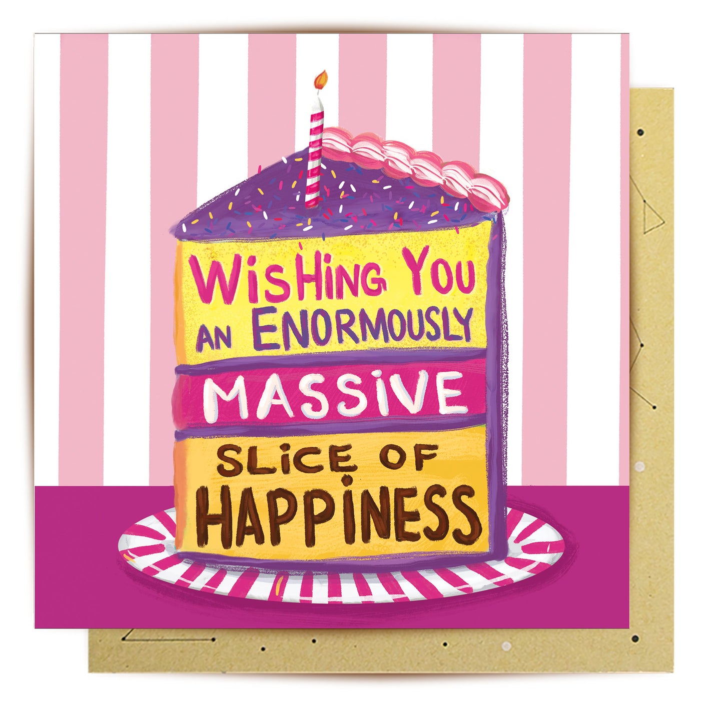 Greeting Card Massive Slice Of Happiness