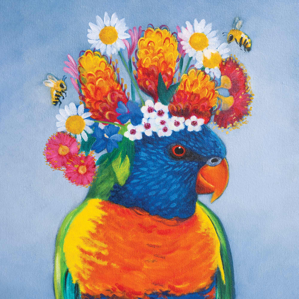 
                      
                        Greeting Card Floral Rainbow Lorikeet
                      
                    