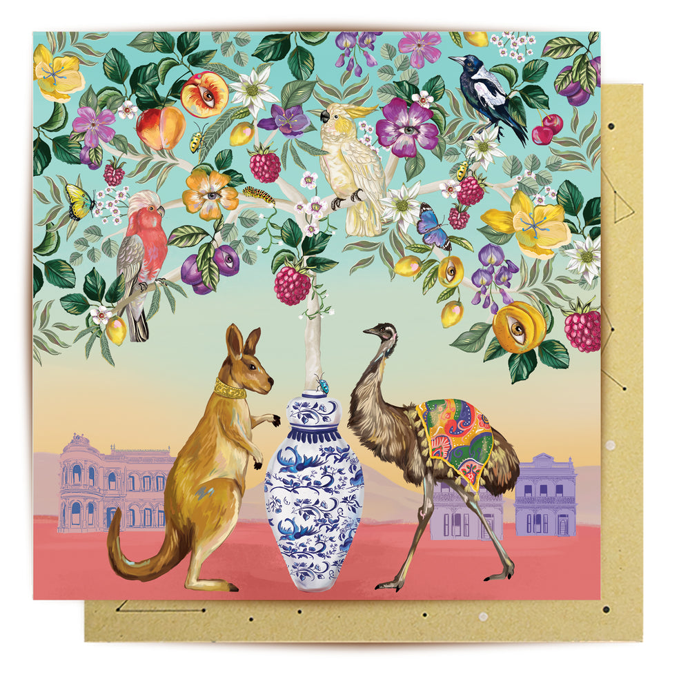 
                      
                        Greeting Card Serendipity Emu Kangaroo
                      
                    