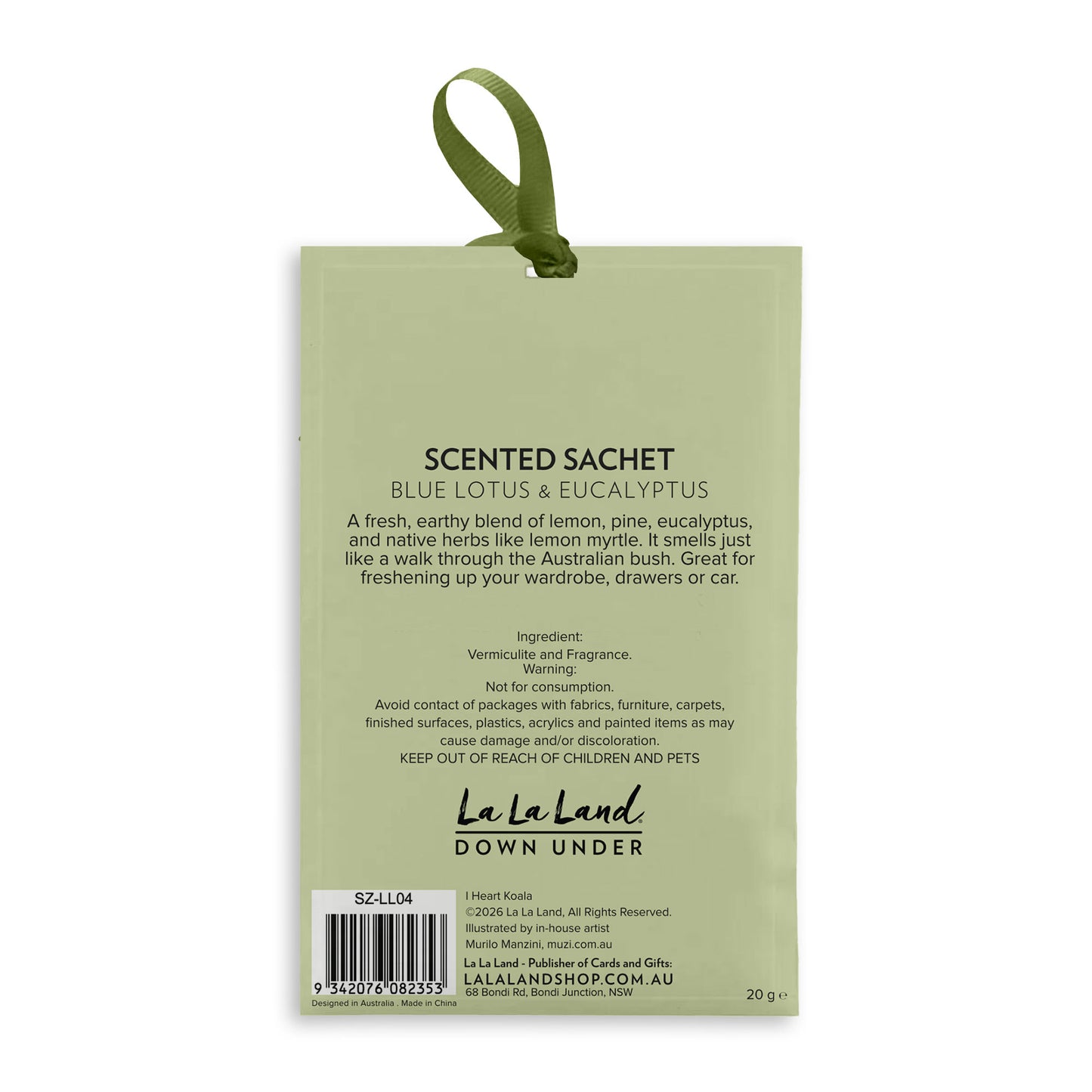 Scented Sachet I Heart Koala