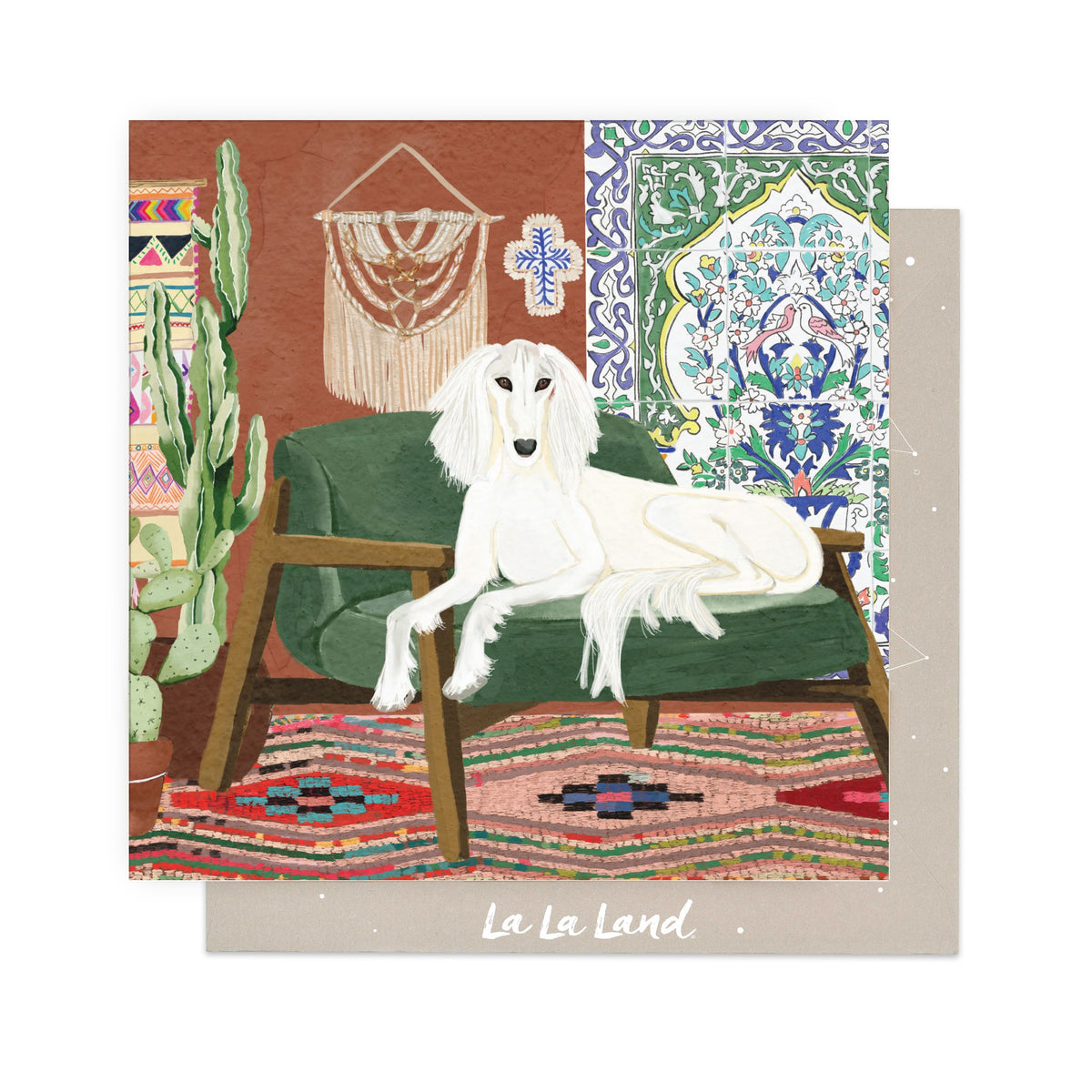 Greeting Card Mexicana Saluki