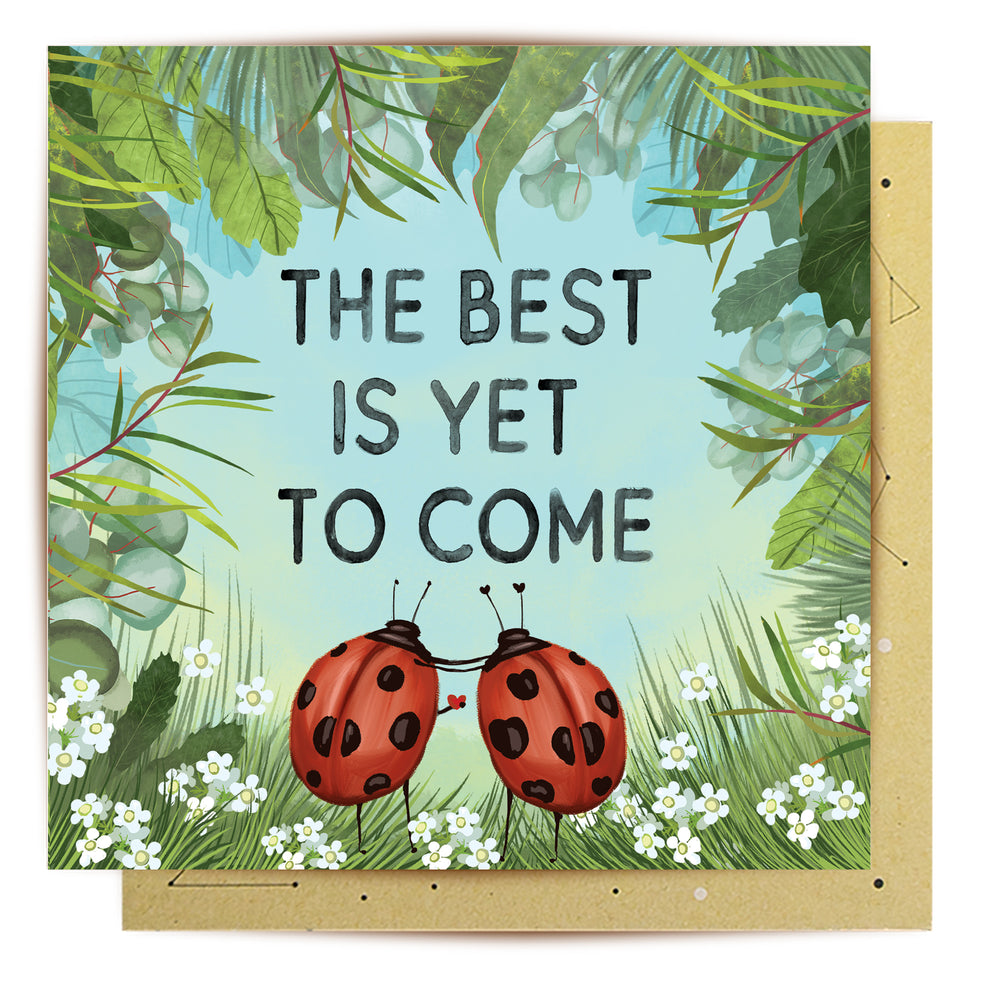 
                      
                        Greeting Card The Best Is Coming Ladybugs
                      
                    