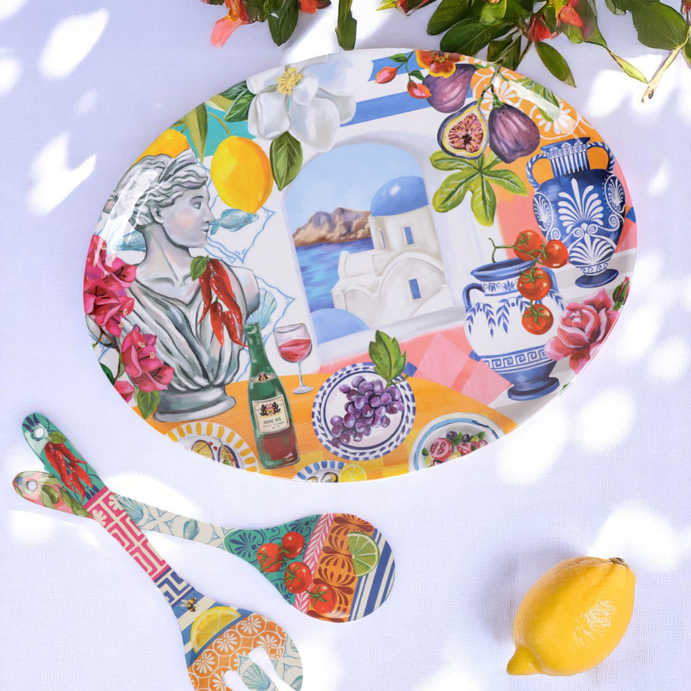 Oval Dish Mediterranean Summer
