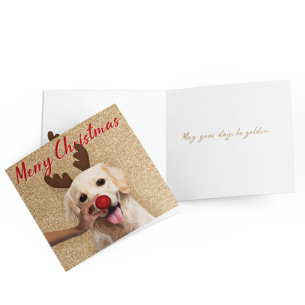 Greeting Card Golden Christmas
