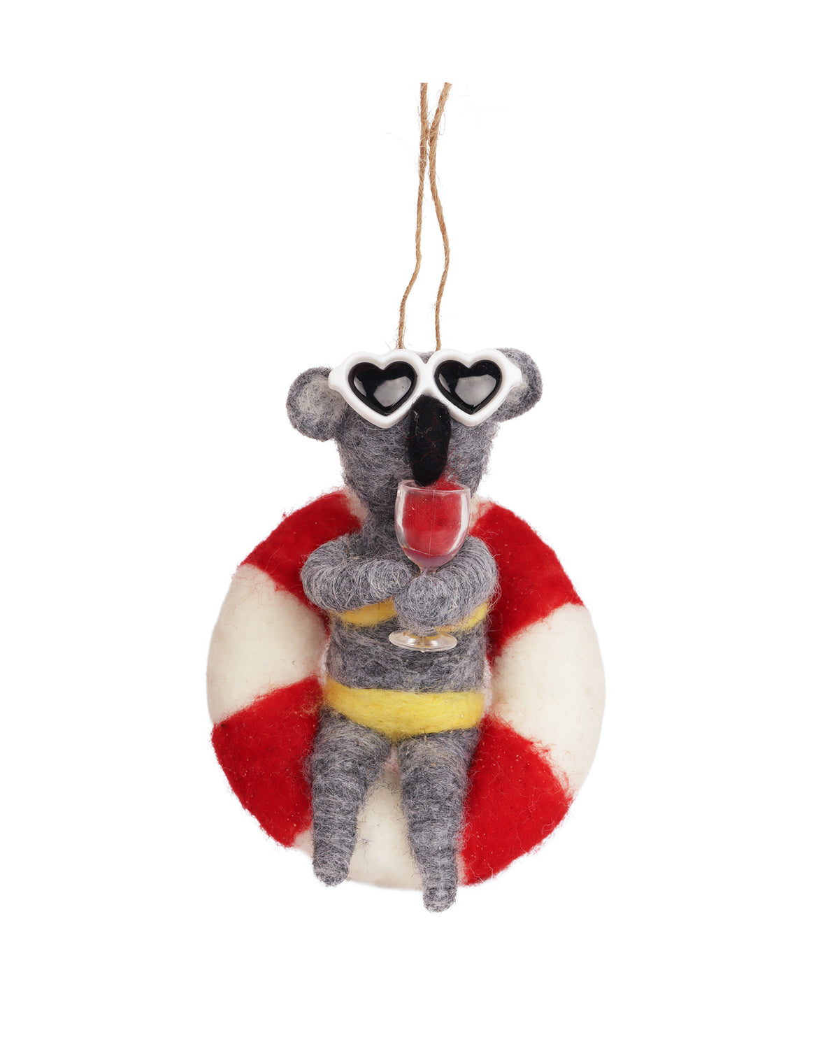 Felt Ornament Wine & Chill Koala