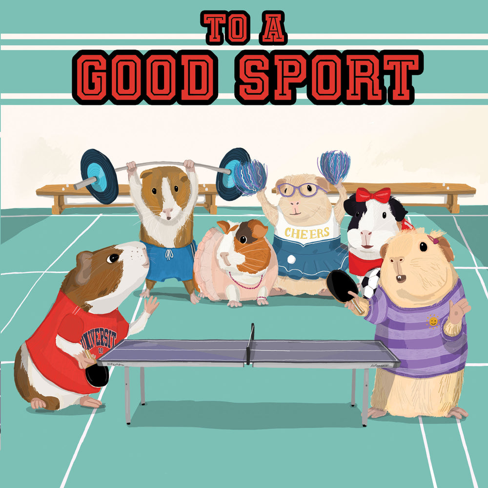 
                      
                        Greeting Card Guinea Pigs Badminton
                      
                    