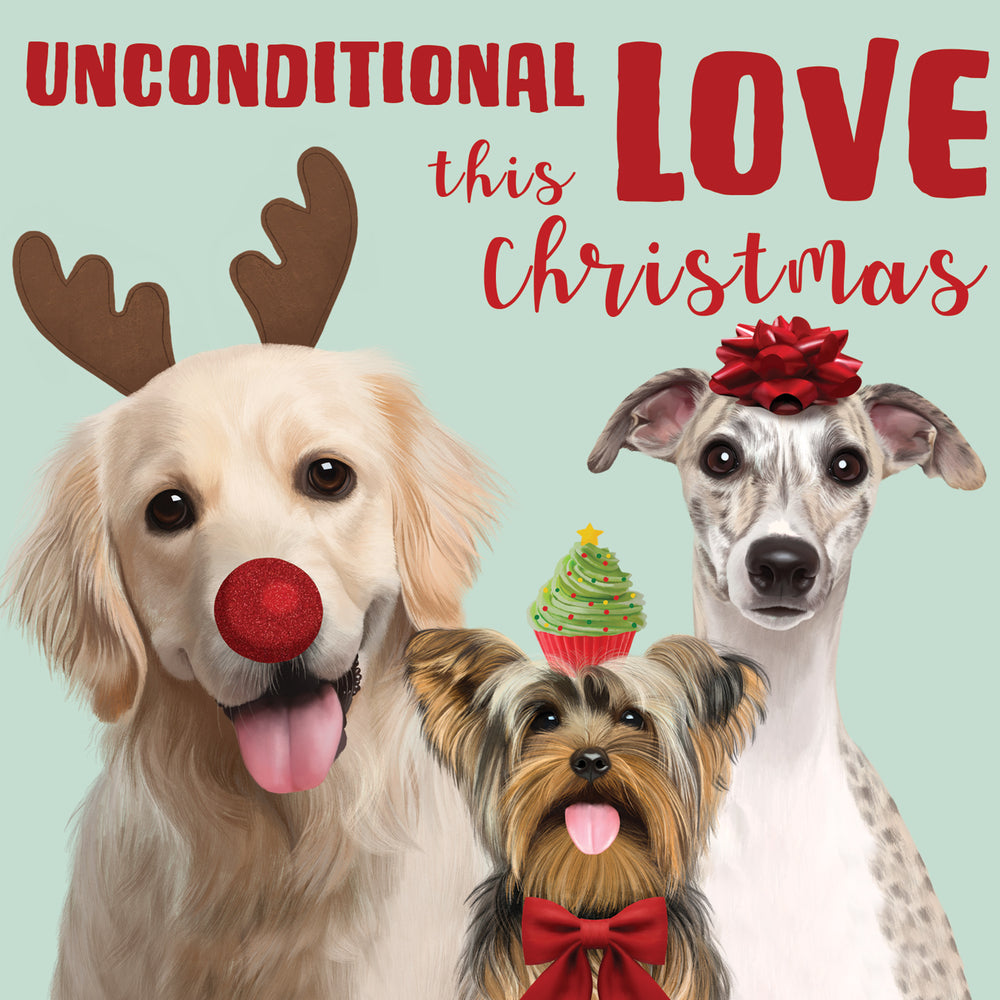 Greeting Card Unconditional Love Dogs