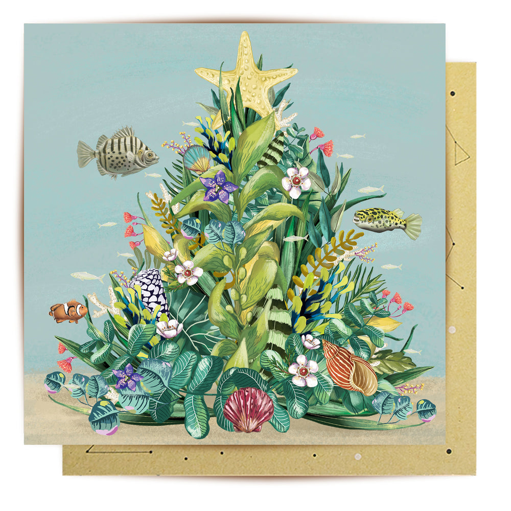 Greeting Card Oceanic Paradiso Tree