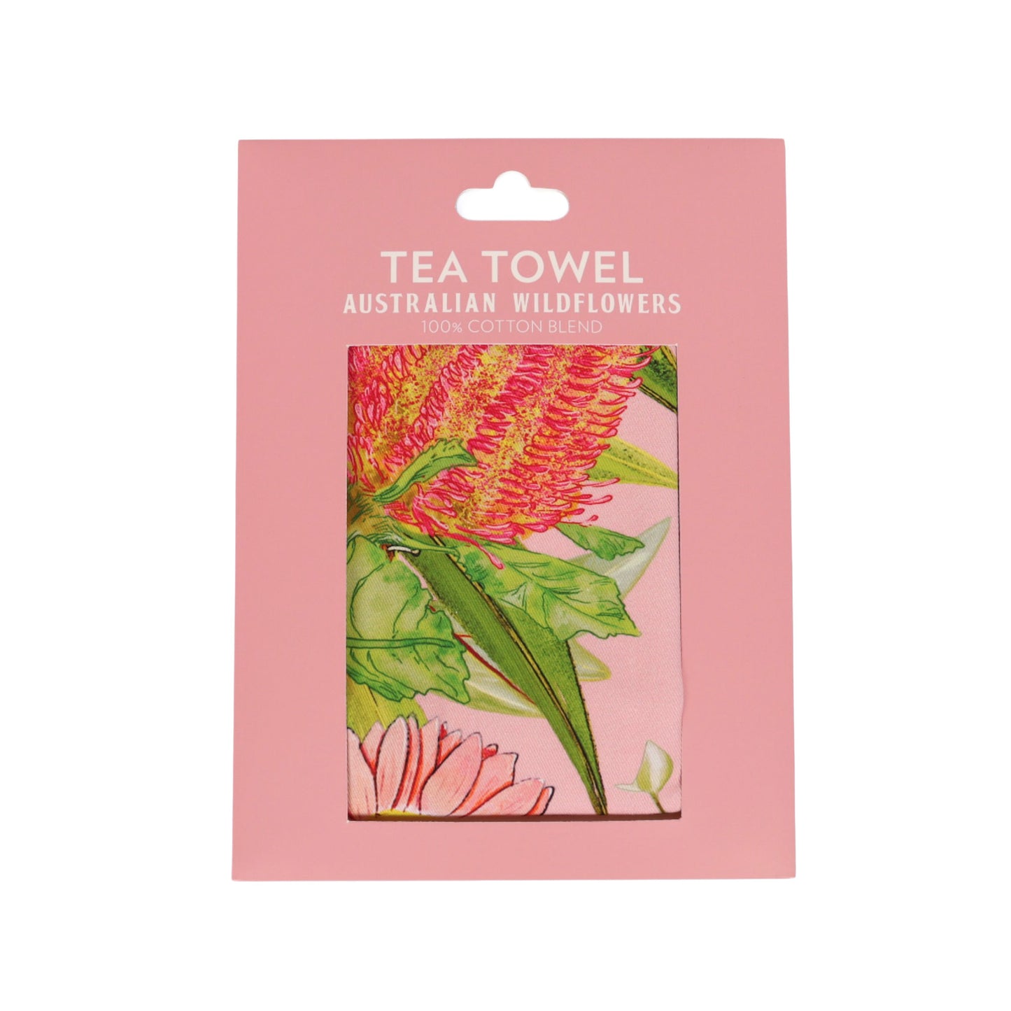 Cotton Tea Towel  Australian Wildflowers Cockatoo