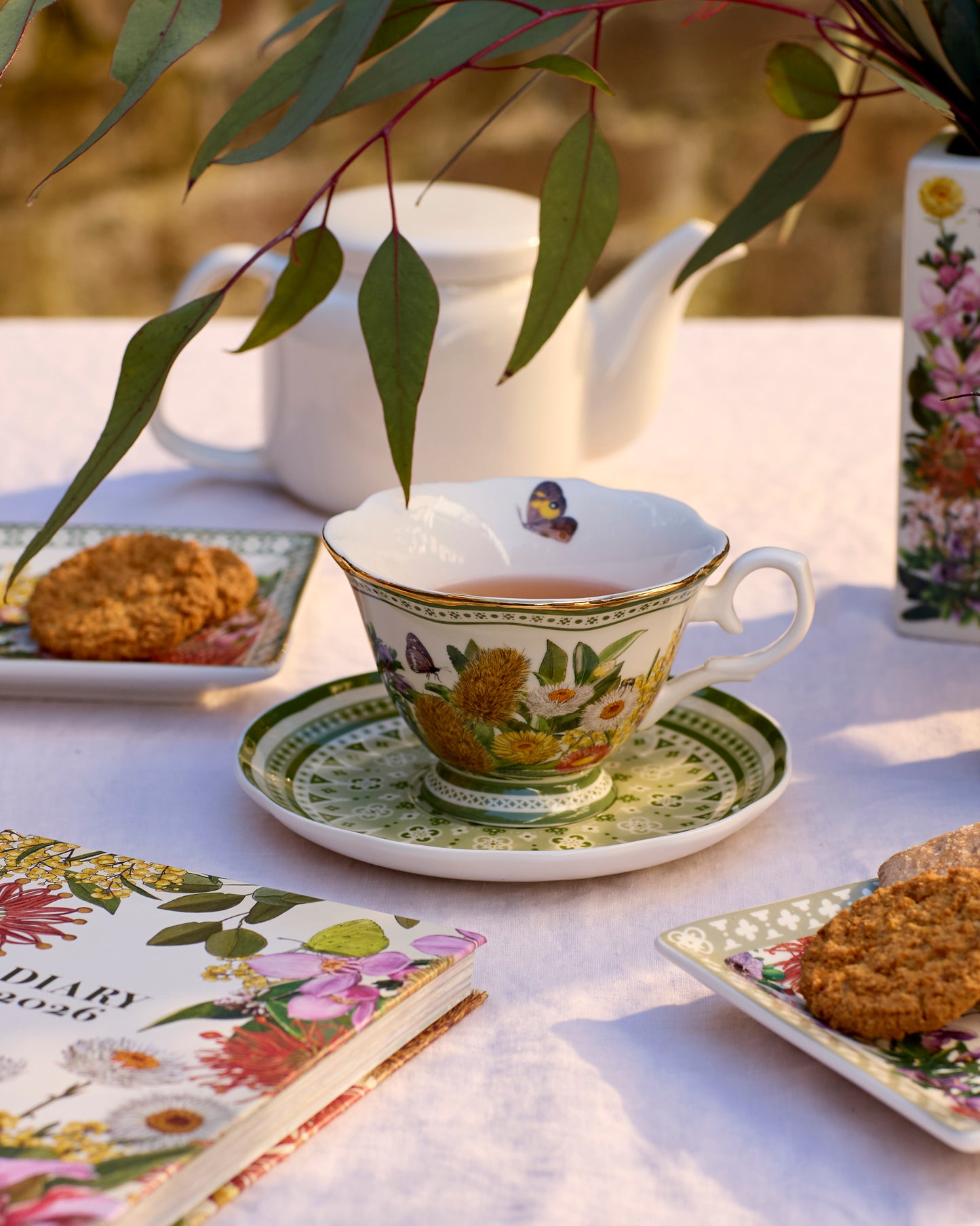 Tea Cup & Saucer Botanical Blooms