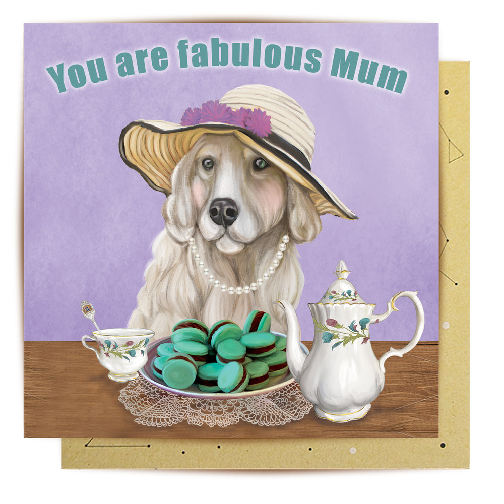 Greeting Card Fabulous Tea Mum