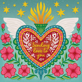 Greeting Card Sending Love Heart