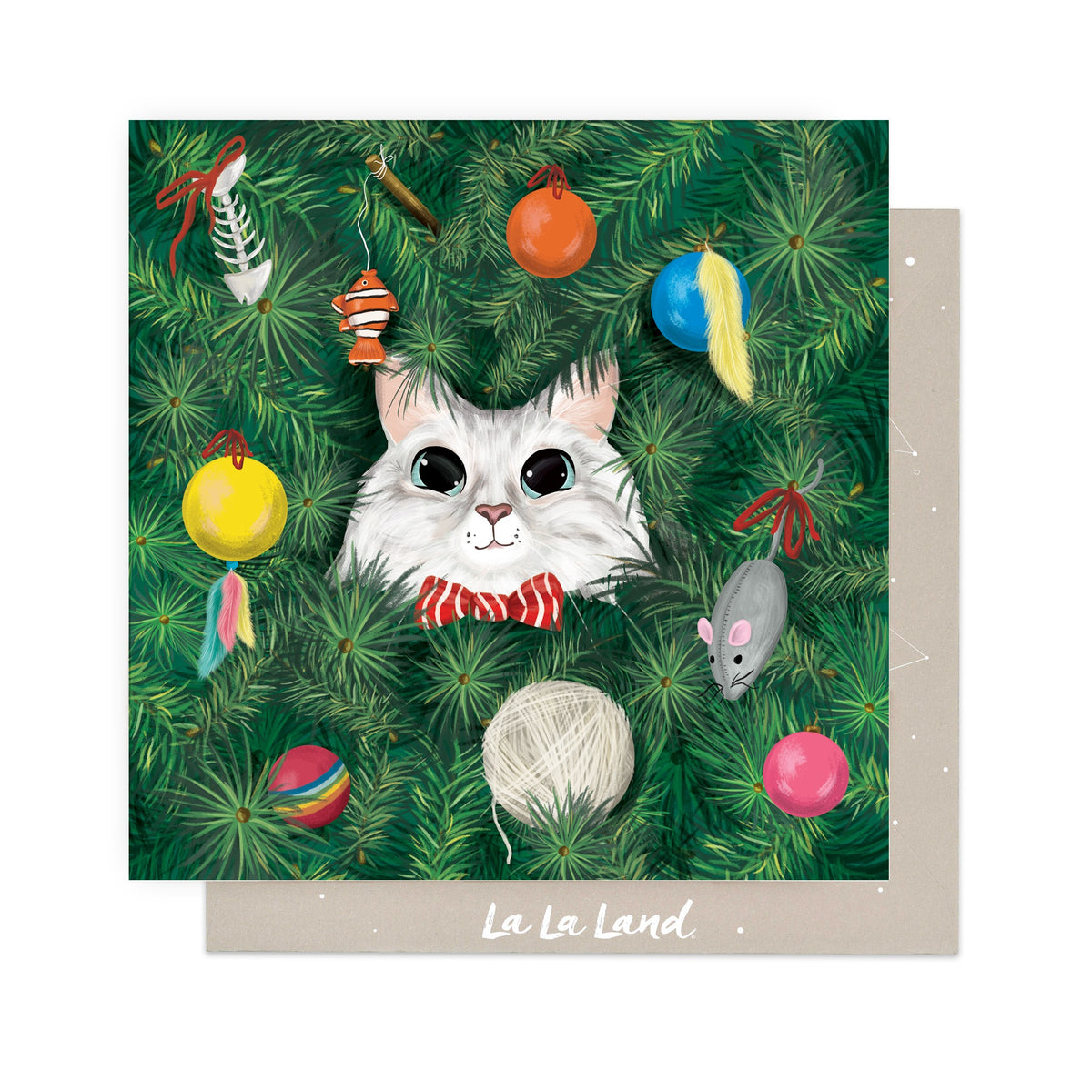 Greeting Card Cat Lovers Christmas