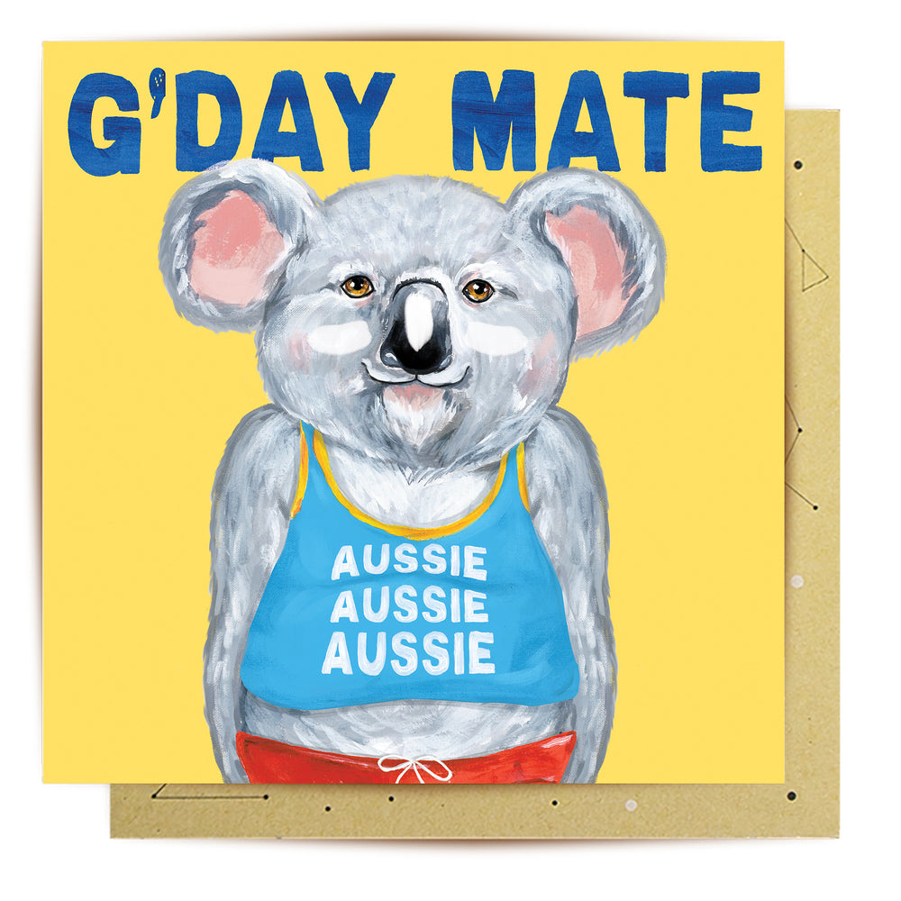 
                      
                        Greeting Card Aussie Dude
                      
                    