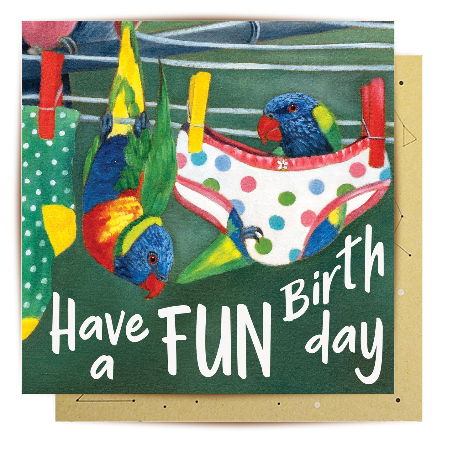 Greeting Card Funny Lorikeets