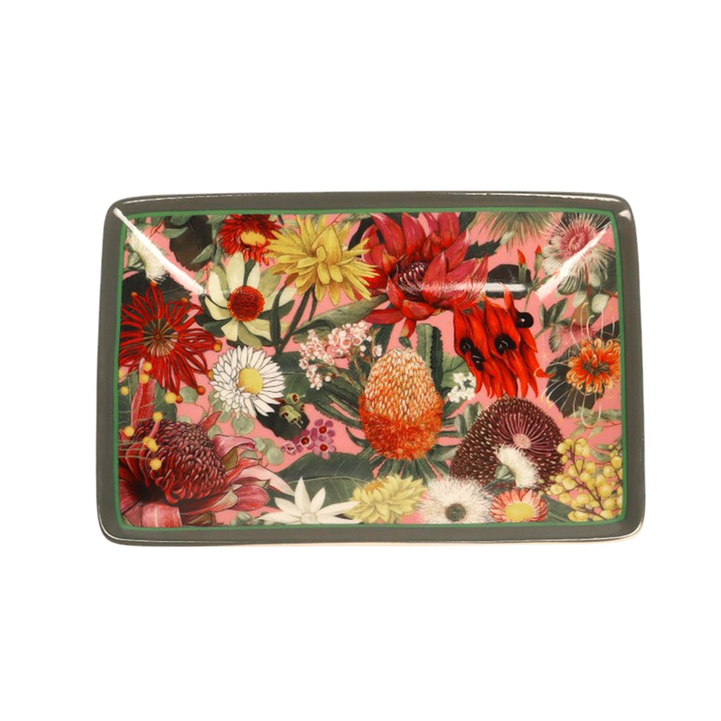 Rectangle Trinket Tray Australian Wildflowers