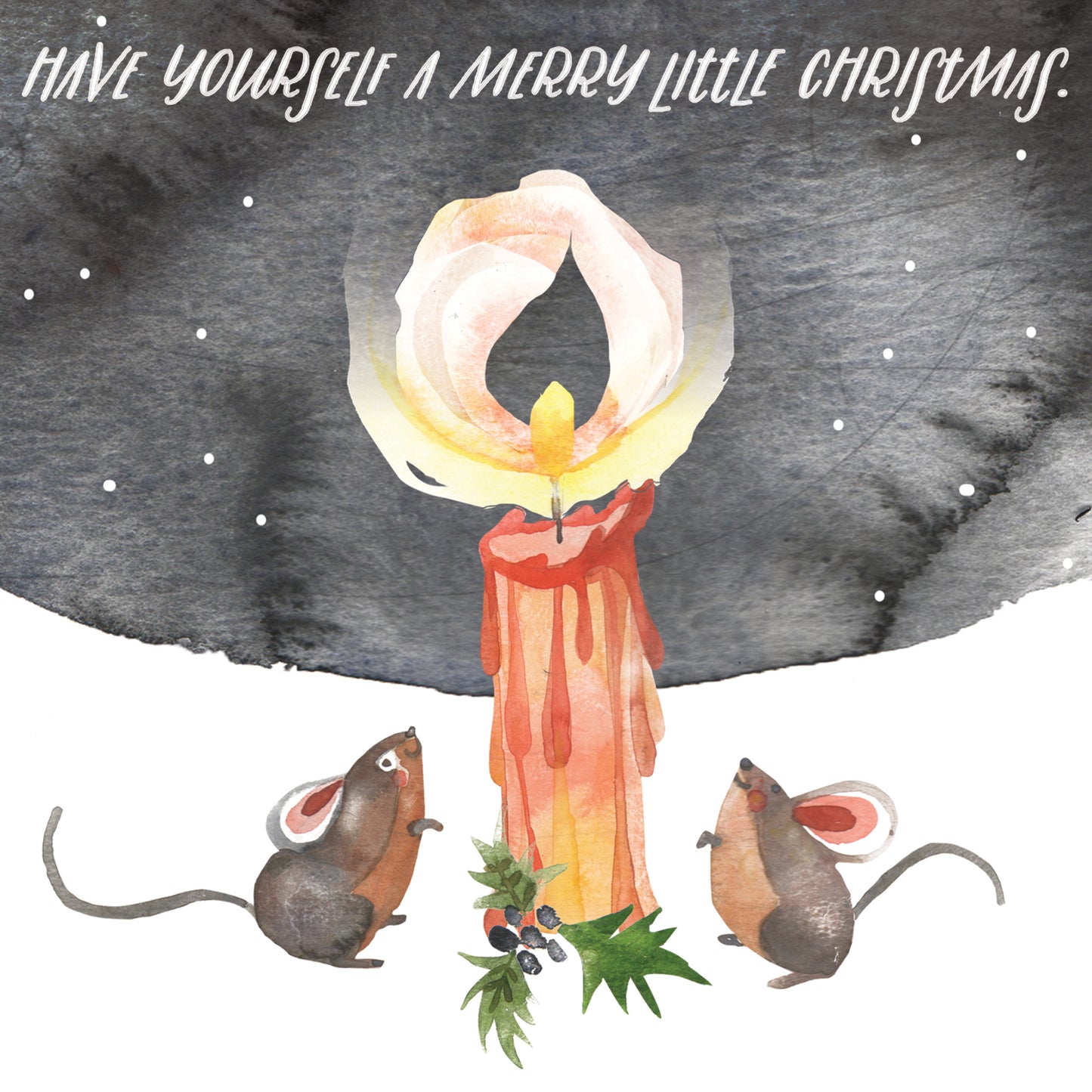 Greeting Card Christmas Mice