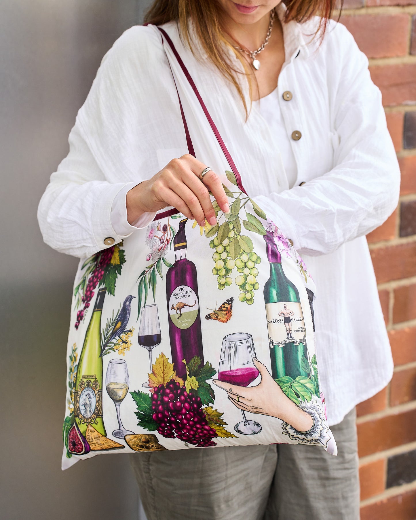 Foldable Shopper Bag Vineyard Visions