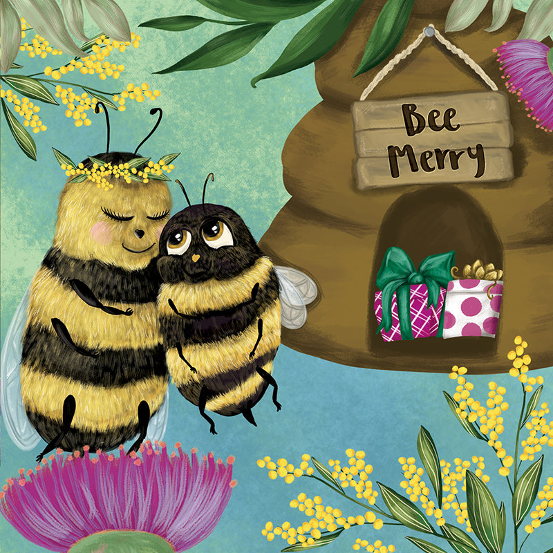 
                      
                        Greeting Card Bee Merry
                      
                    