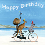 Mini Card Birthday Beach Bike