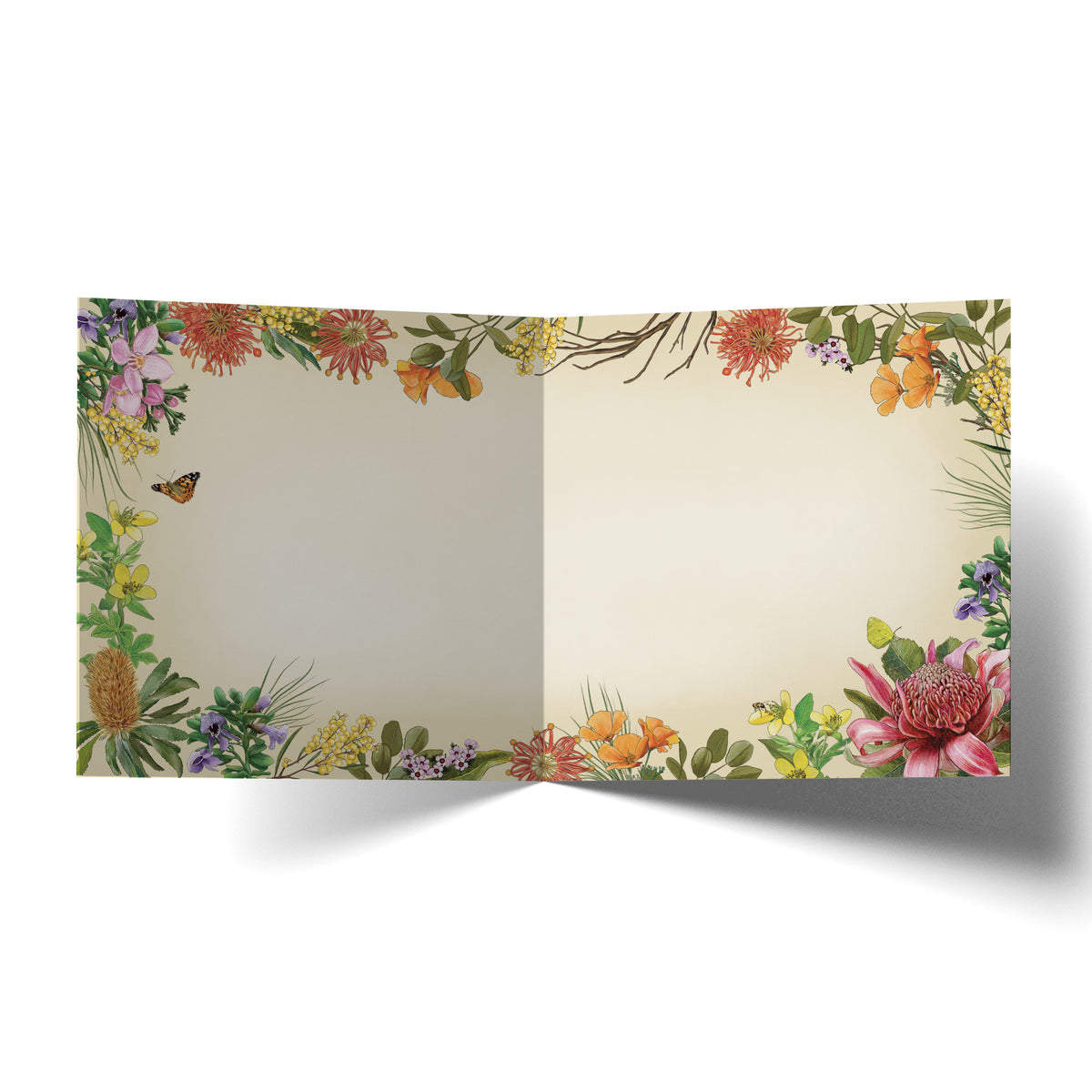 Greeting Card Botanical Blooms Wreath