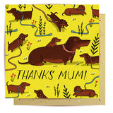 Greeting Card Daschund Mum