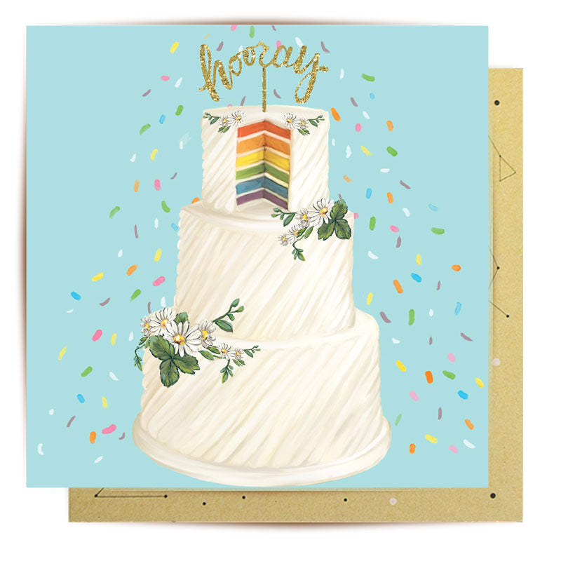 
                      
                        Greeting Card Hooray Wedding Cake
                      
                    