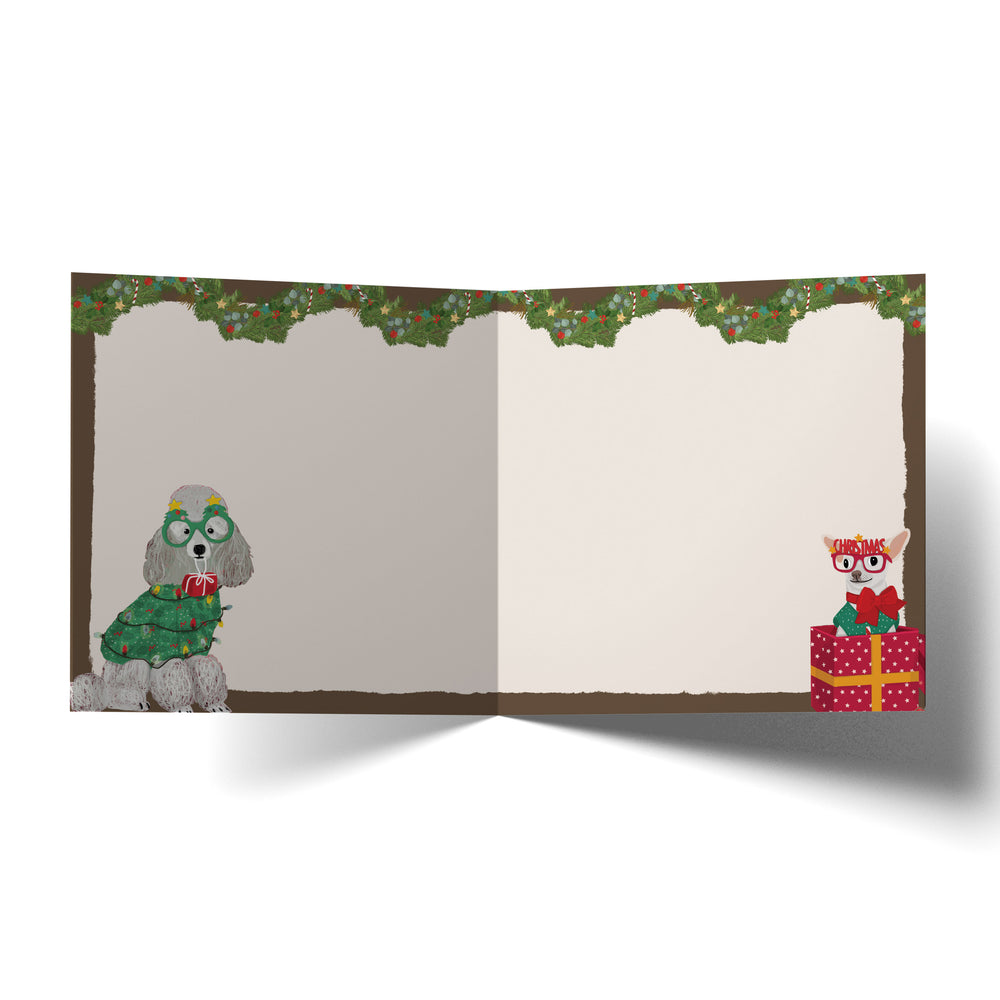 Greeting Card Family In Christmas
