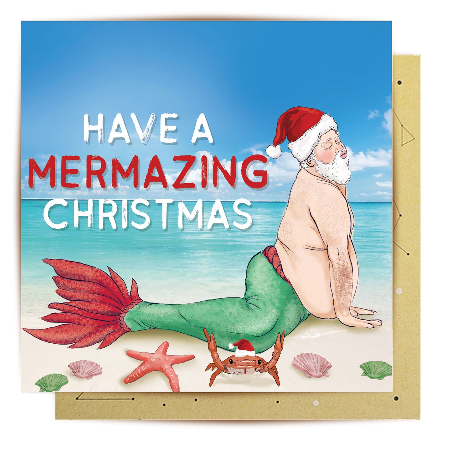 Greeting Card Mermazing Christmas