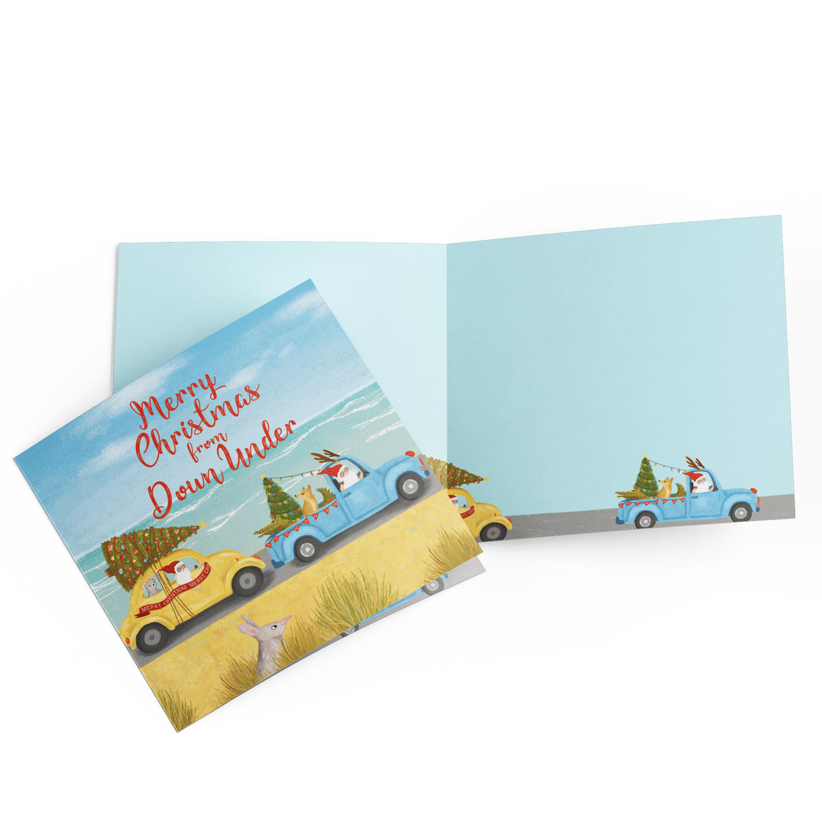 Greeting Card Santa Down Under