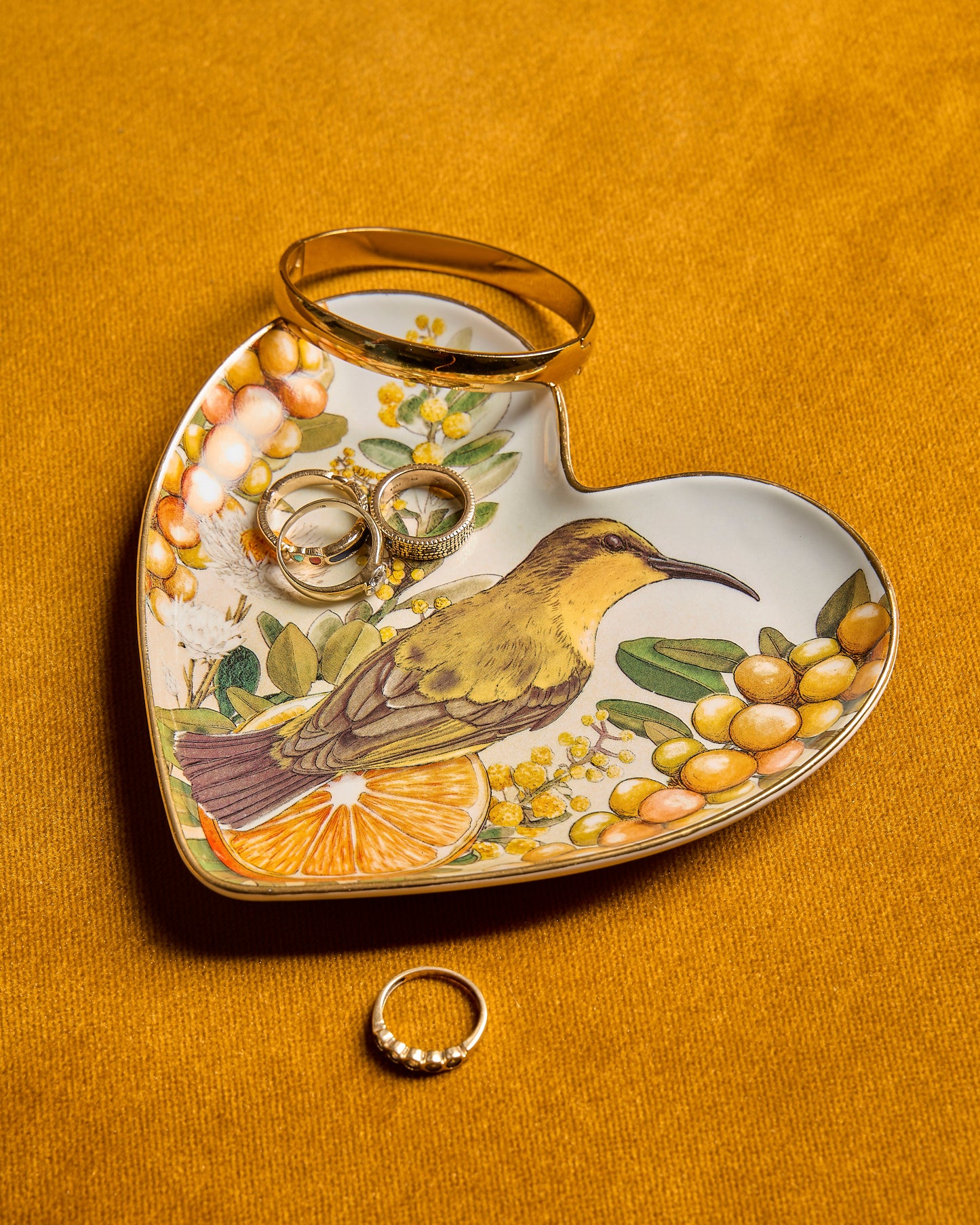 Heart Shape Trinket Tray Golden Hour