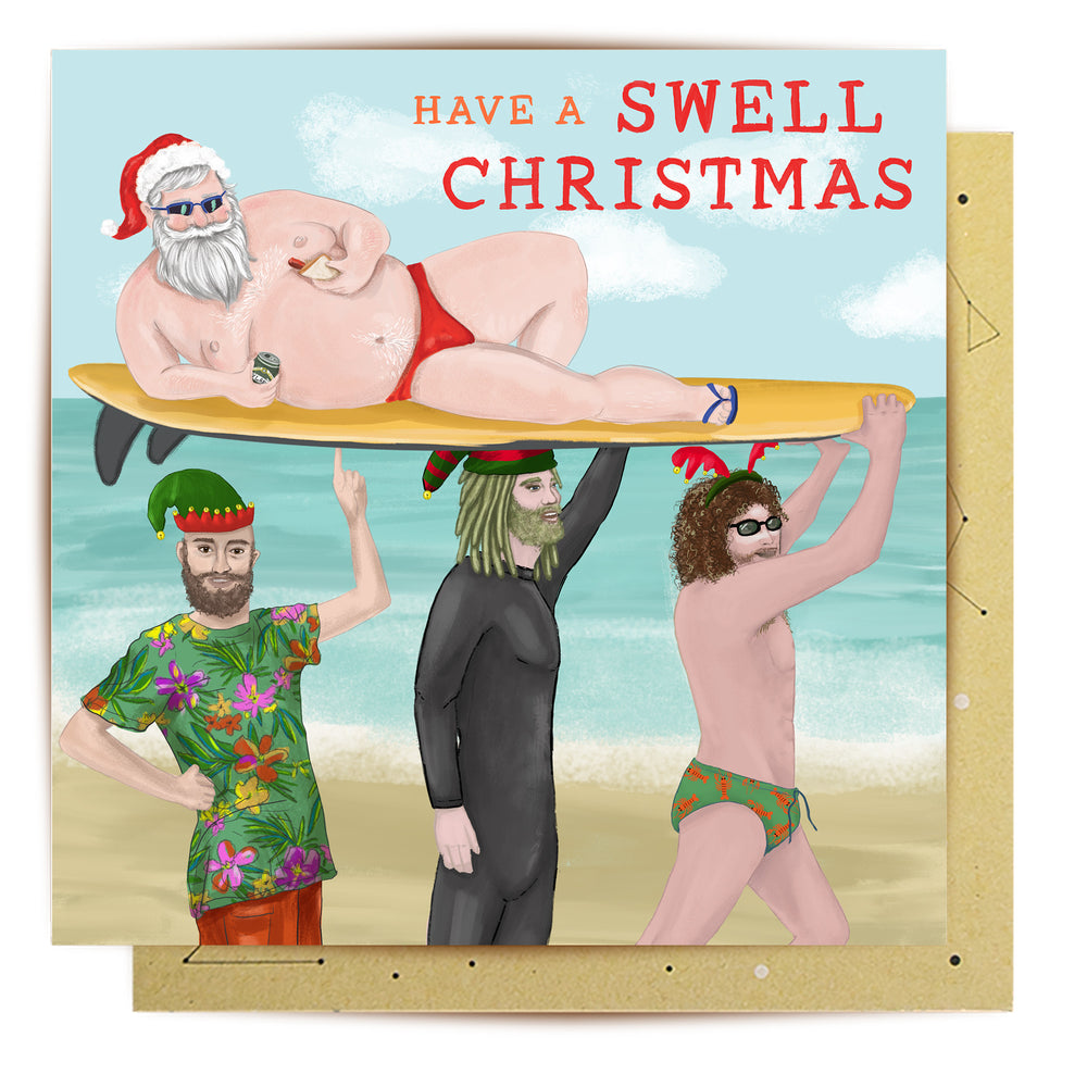 
                      
                        Greeting Card Surf Santa
                      
                    