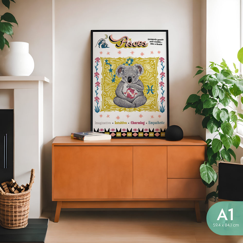 Art Print Aussie Astrology Pisces