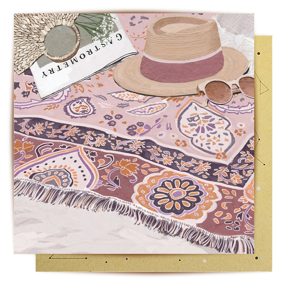 Greeting Card Boho Beach Picnic