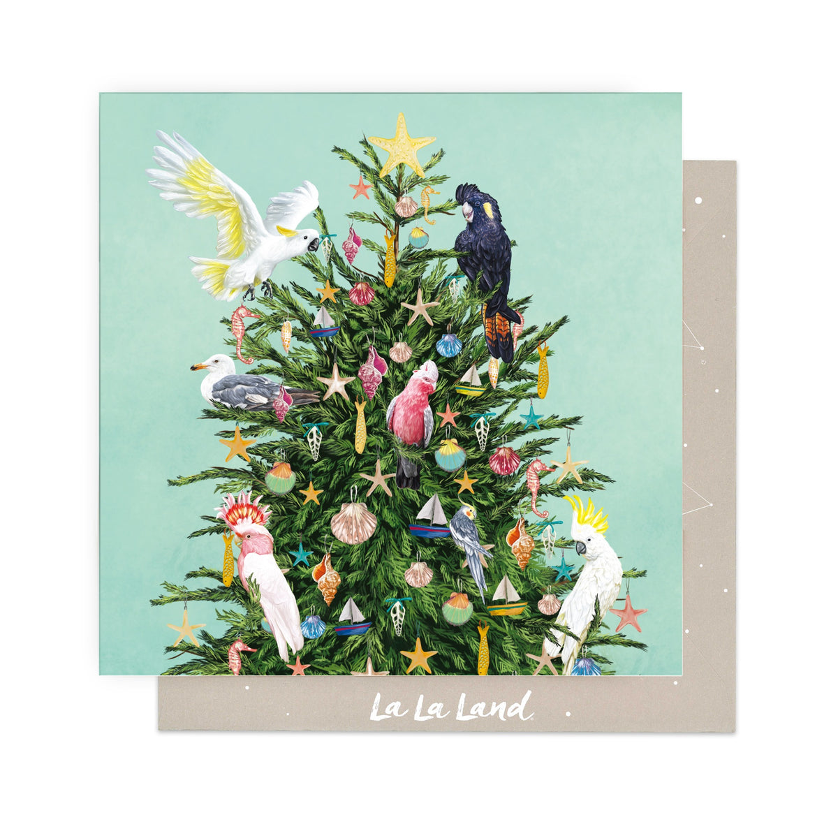 Greeting Card Coastal Christmas Tree