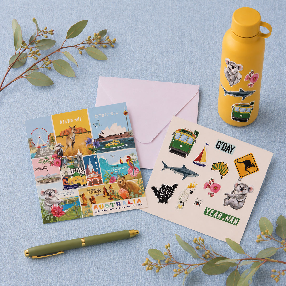 Sticker Card G'Day Australia