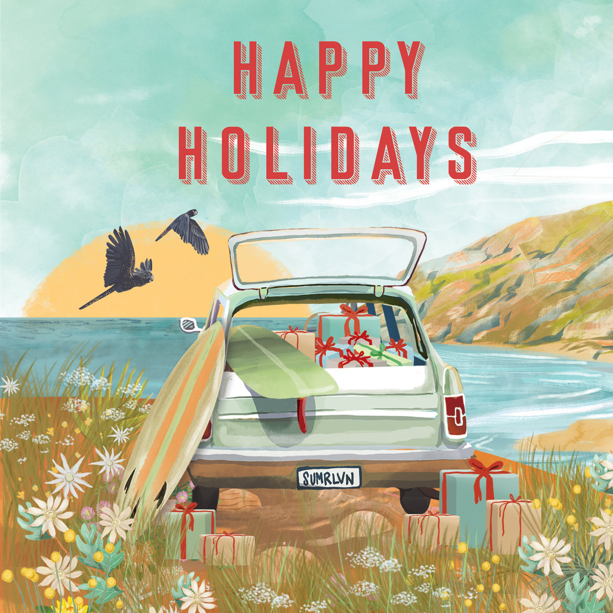 Greeting Card Christmas By The Coast