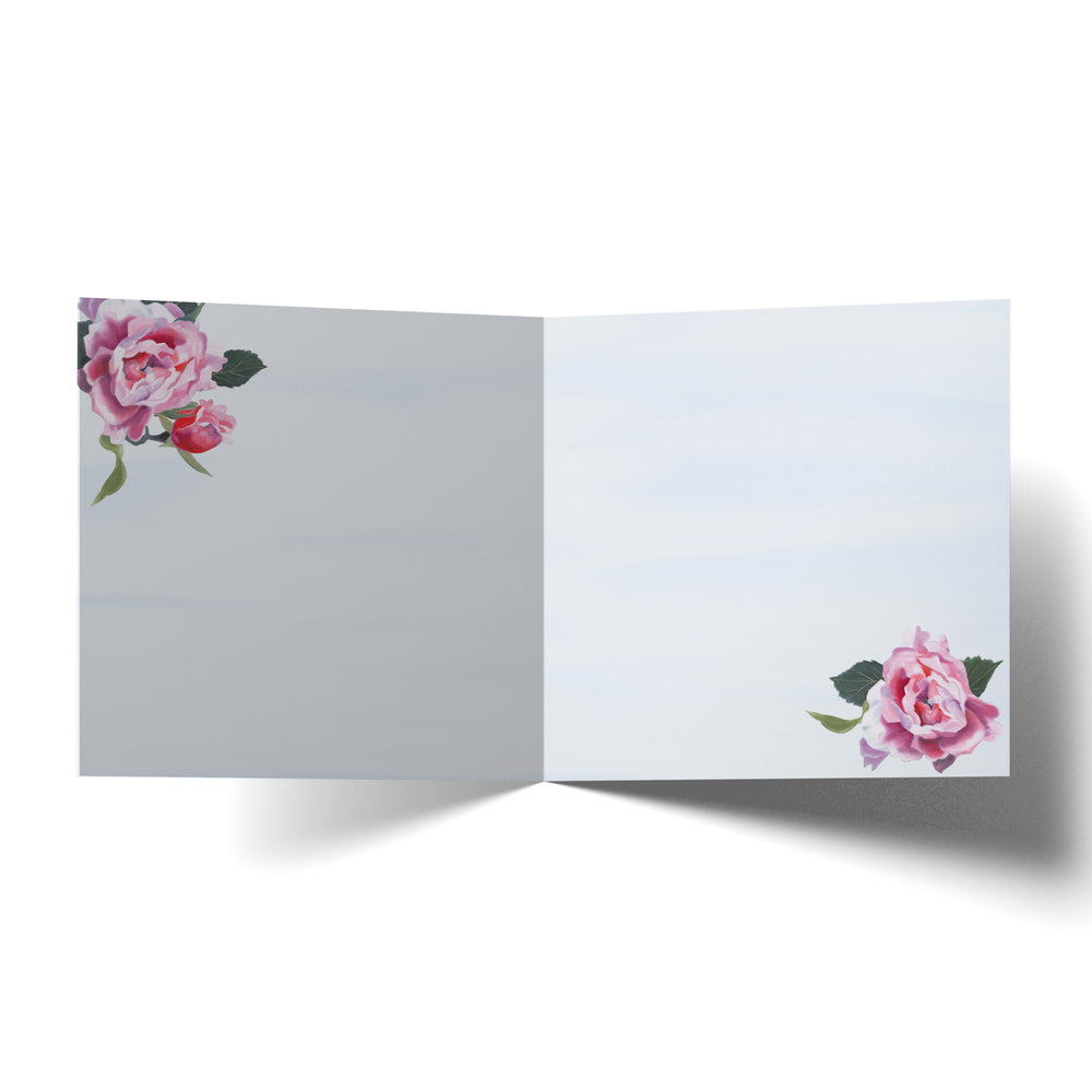 Greeting Card Pink And Grey