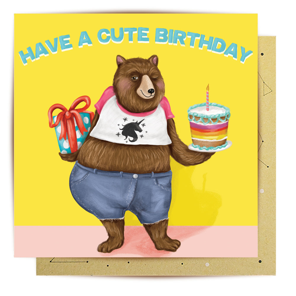 Greeting Card Cute Bear