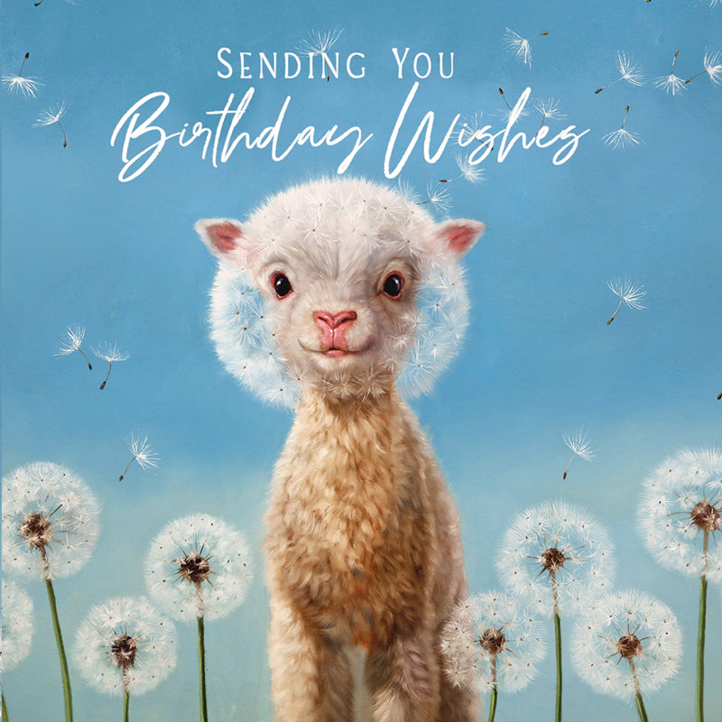 Mini Card Birthday Wishes Lamb
