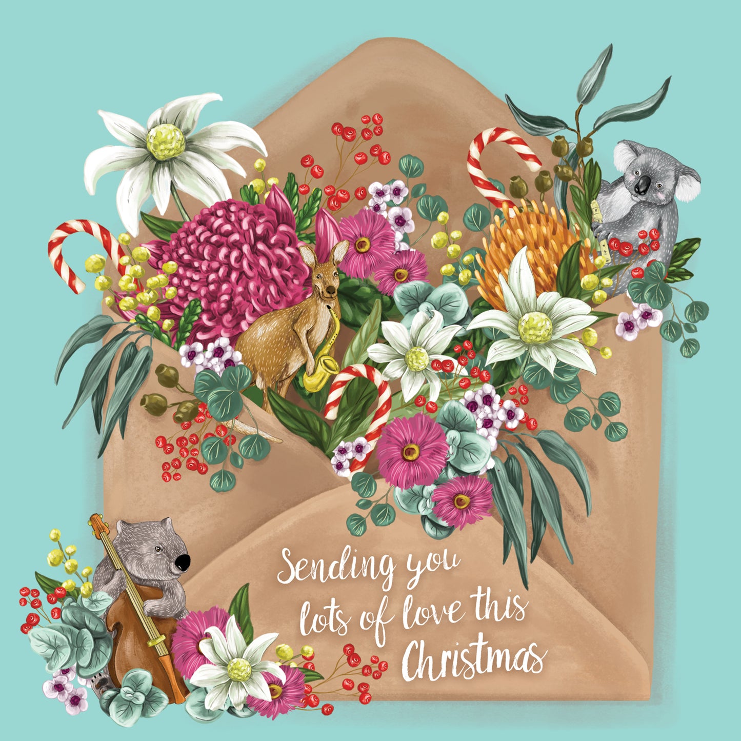 Greeting Card Musical Critters Letter