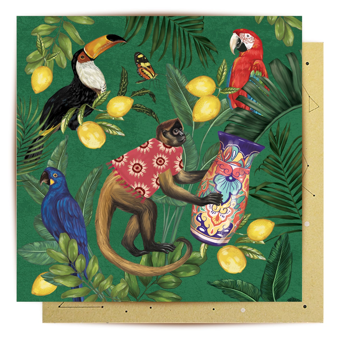 Greeting Card Jungle Monkey